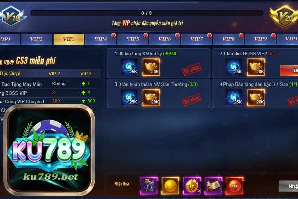 Hàng Ngàn Phần Thưởng Từ Vip Từ Cổng Game Ku789